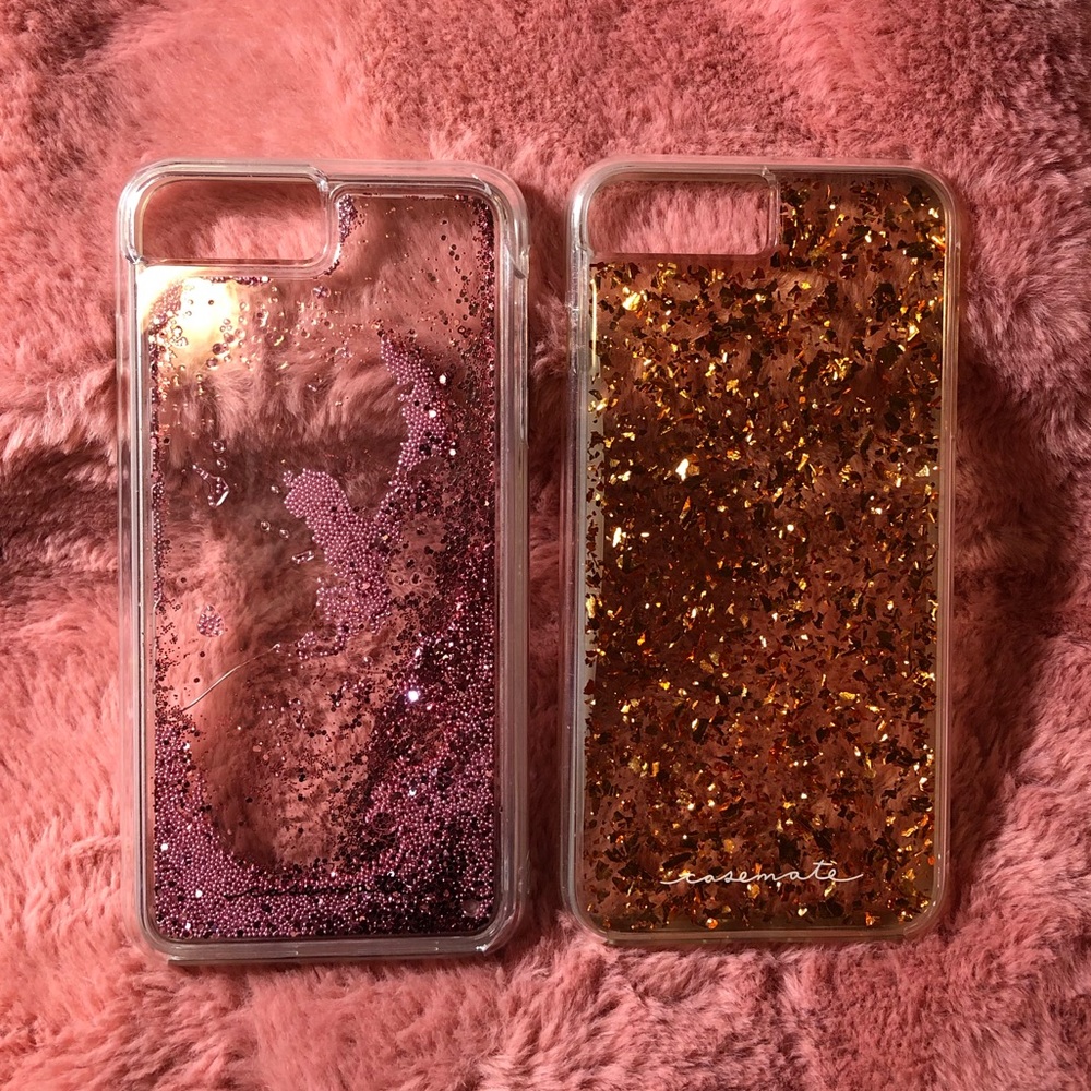 Case mate iPhone 8 Plus hybrid glitter case bundle